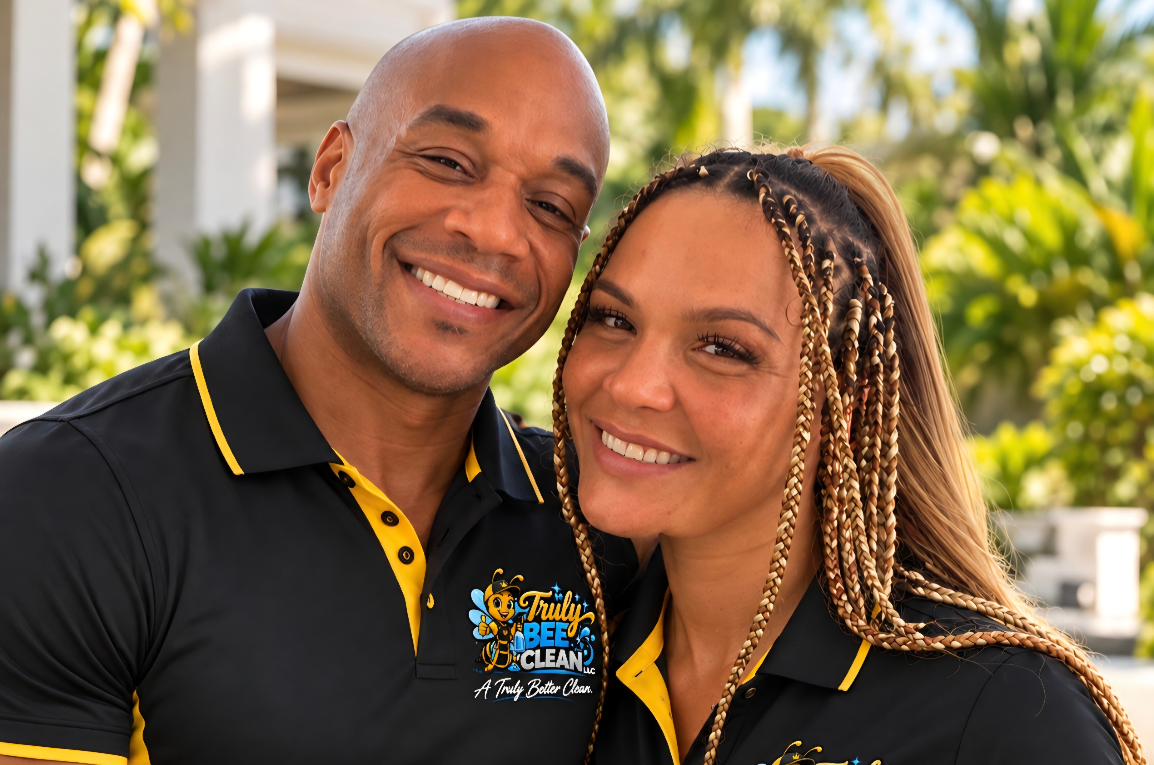 Darren Buckner and Elizabeth Devesa, founders of Truly Bee Clean LLC